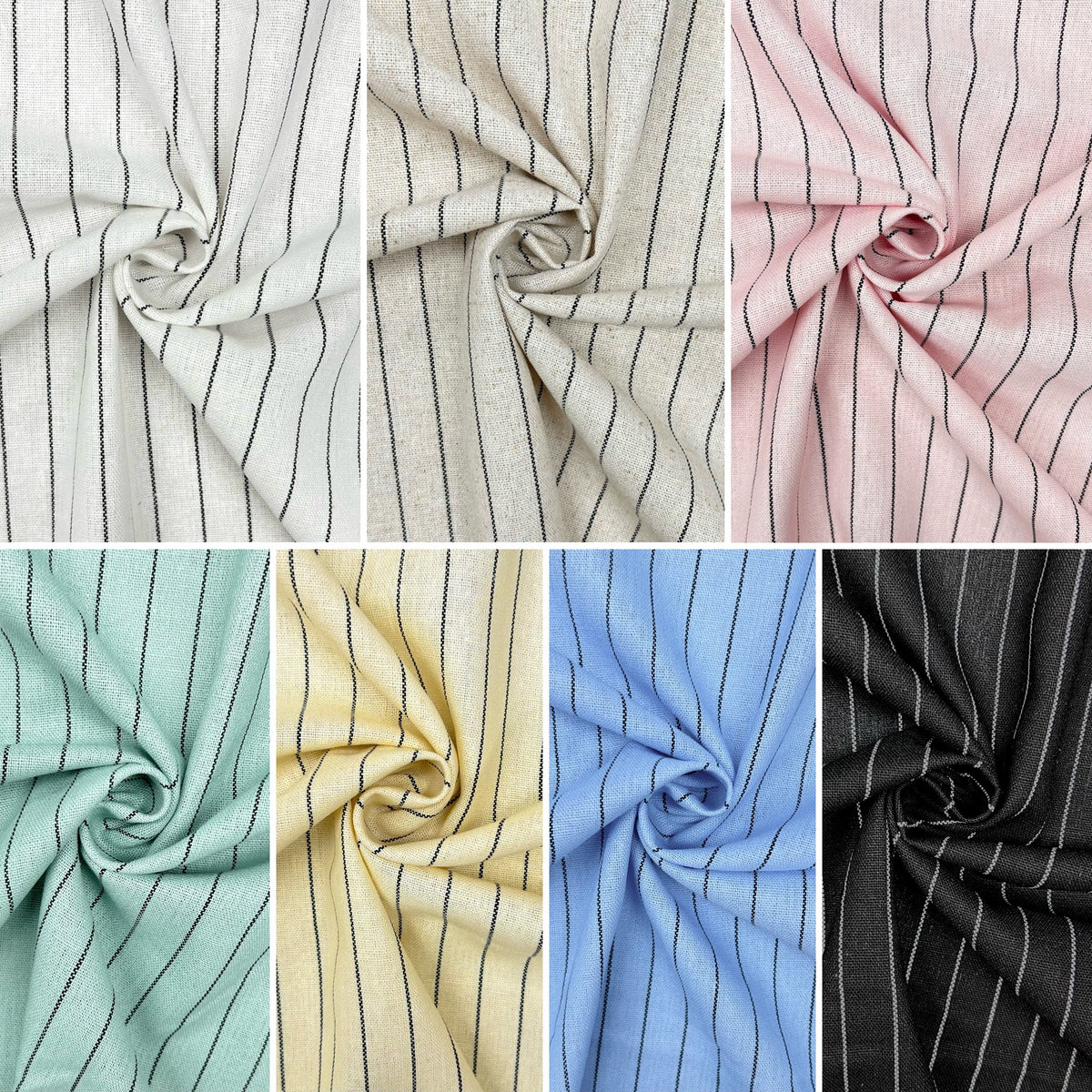 Striped Yarn Dyed Linen Viscose Fabric