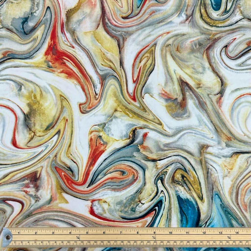 Multicoloured Ripple Crepe Fabric - Pound Fabrics