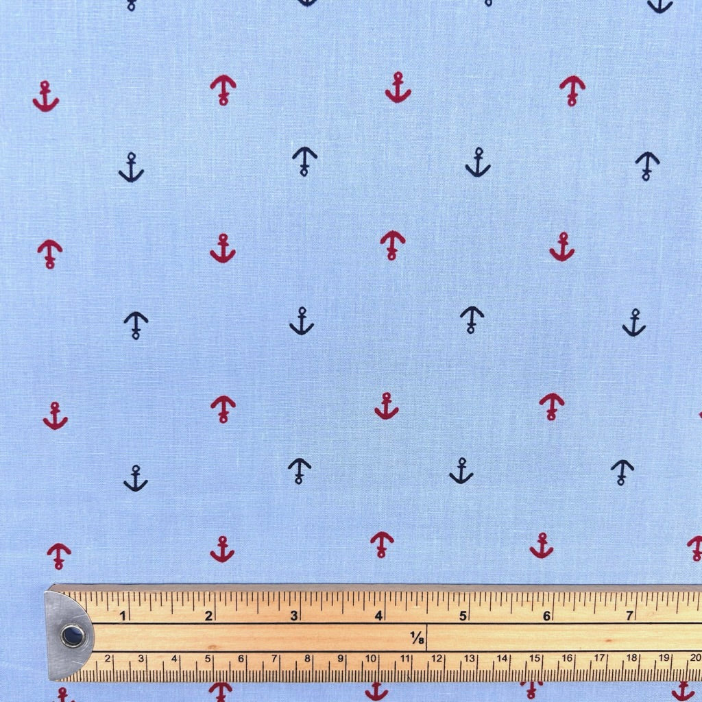 Anchors Away Cotton Poplin Fabric