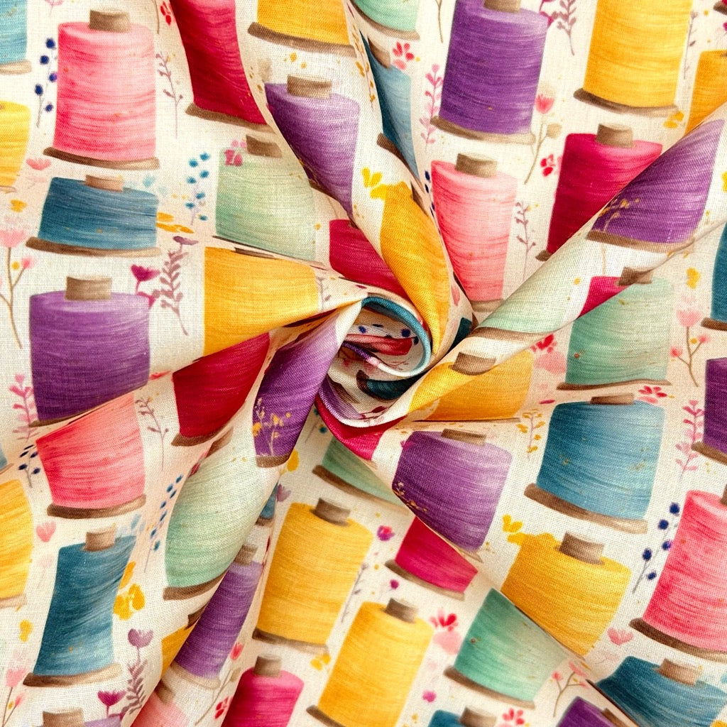 Colourful Threads Polycotton Fabric