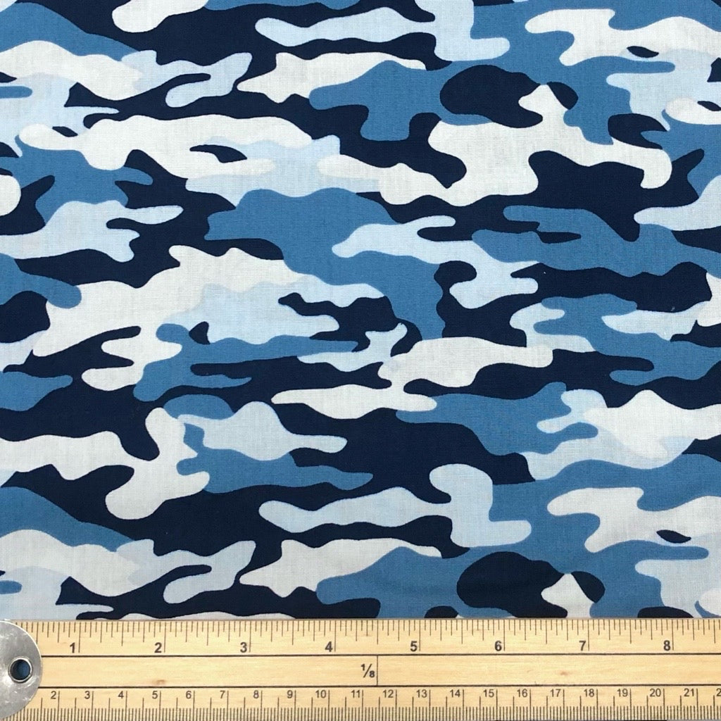 Crazy for Camo Pattern 24241-44 Naval Blue Camo by Northcott 100% Cotton  Woven Fabric Choose Your Cut -  Finland