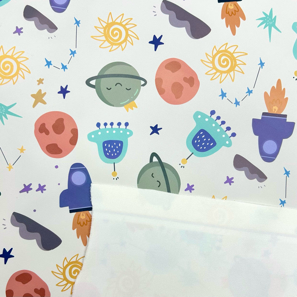 Space Adventure Raincoat Fabric
