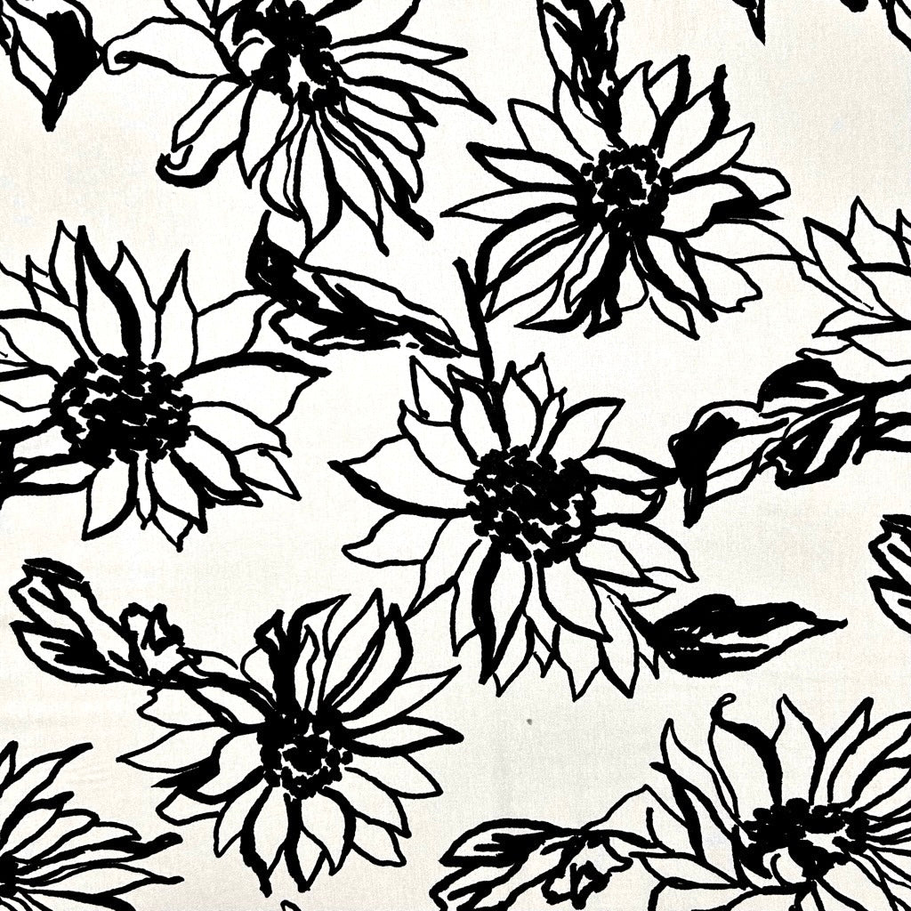 Arty Blooms Linen Viscose Fabric