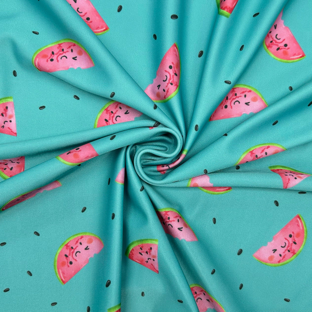 Watermelon Sprinkle Swimwear Jersey Fabric