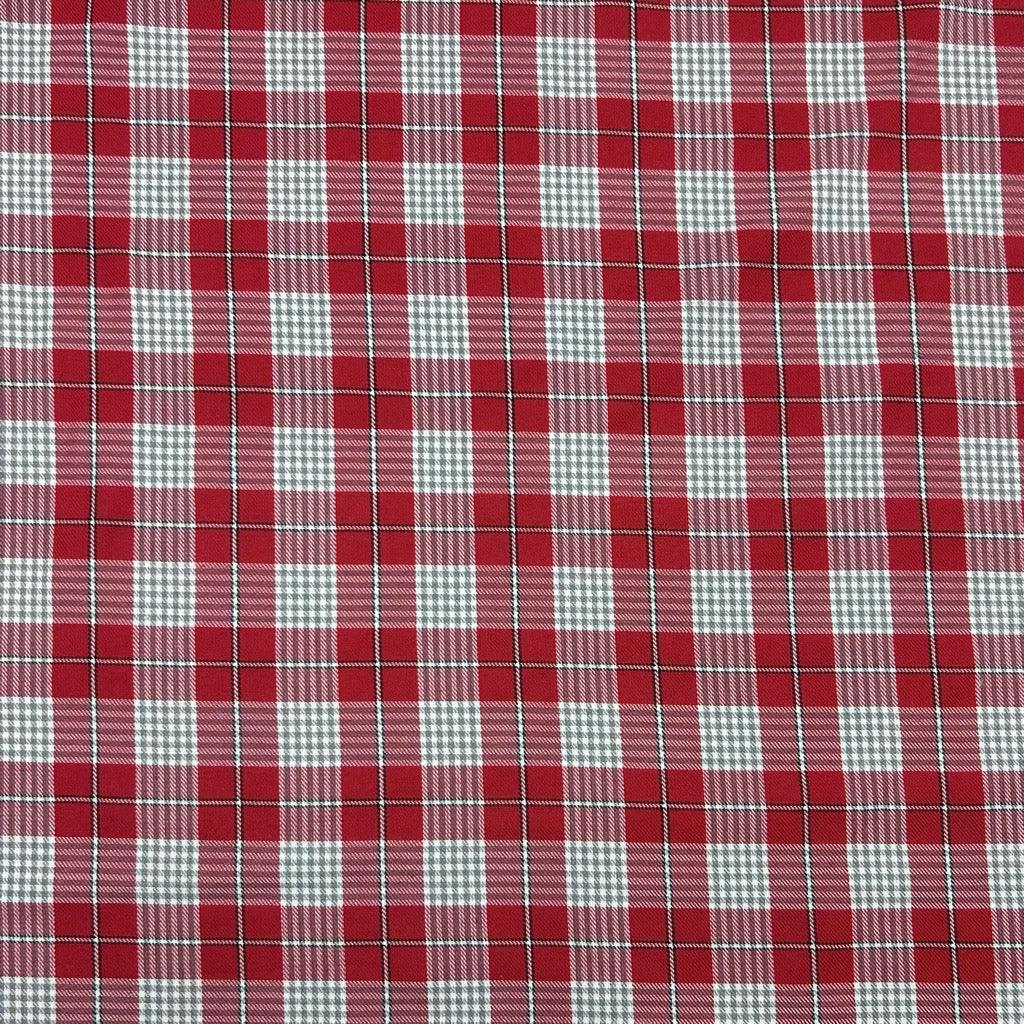 Dogtooth Checkered PolyViscose Tartan Fabric - Pound Fabrics