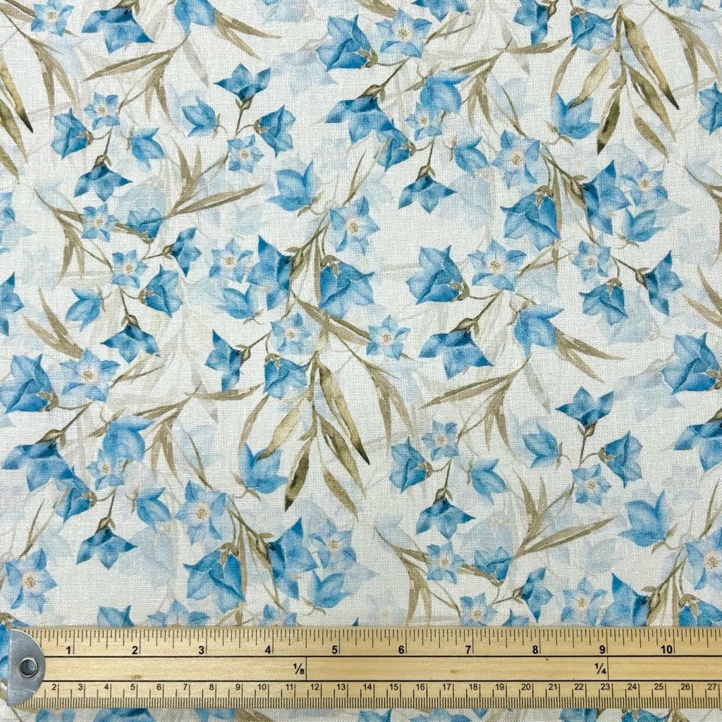 All Over Blooms Linen Viscose Fabric - Pound Fabrics