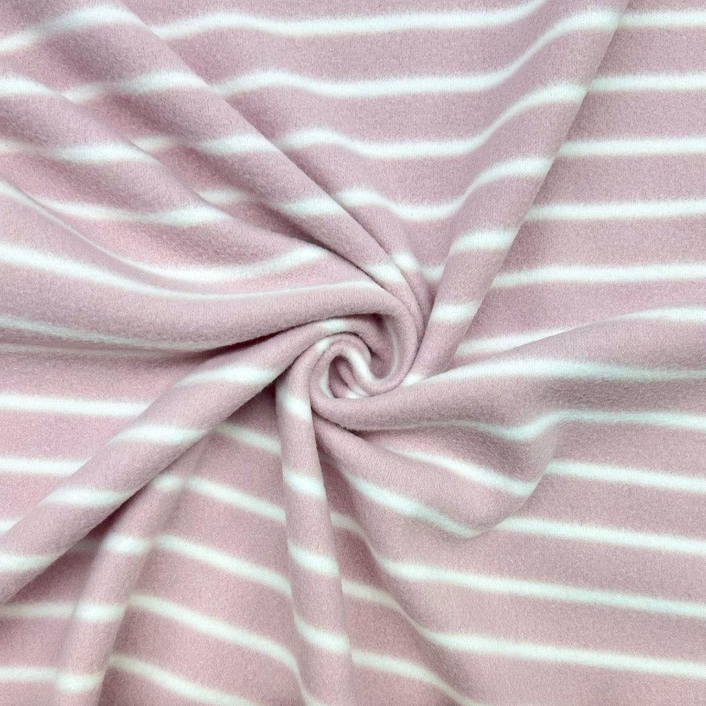 Stripes Anti Pill Polar Fleece Fabric - Pound Fabrics