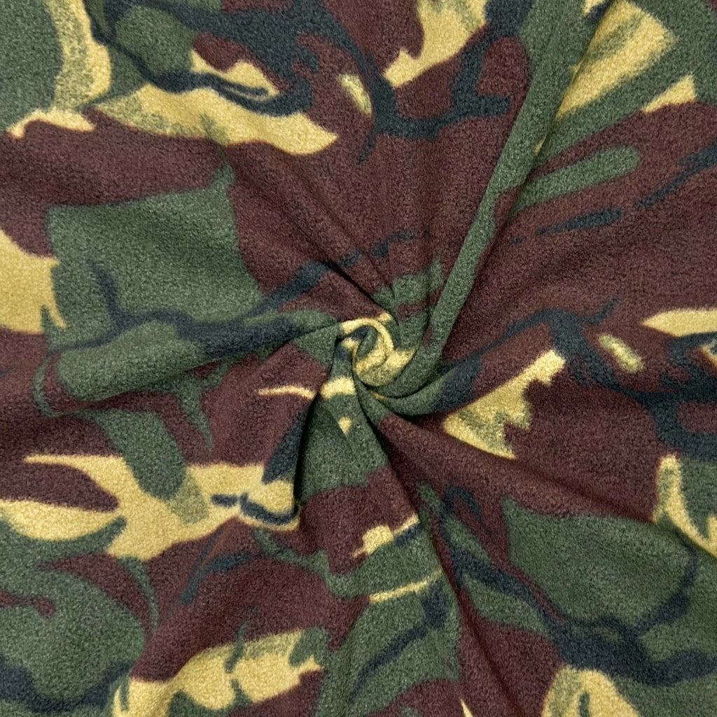 Clearance Camouflage Anti Pill Polar Fleece Fabric - Pound Fabrics