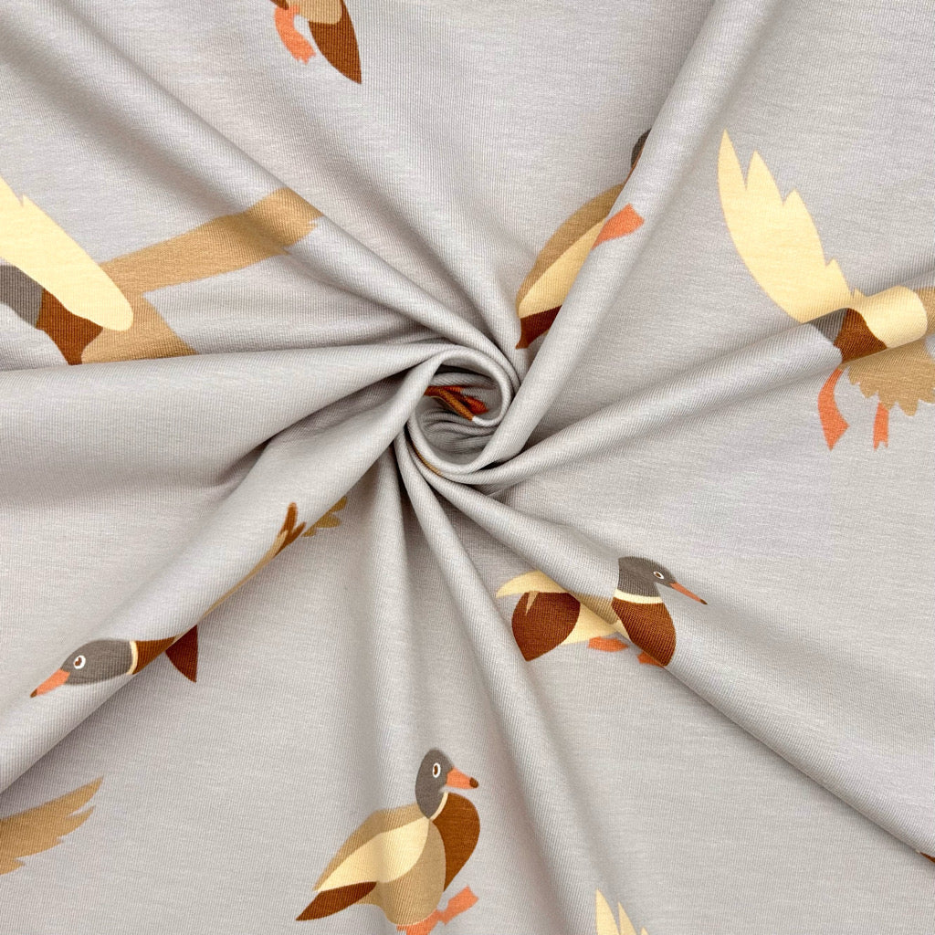 Flying Mallards French Terry Fabric
