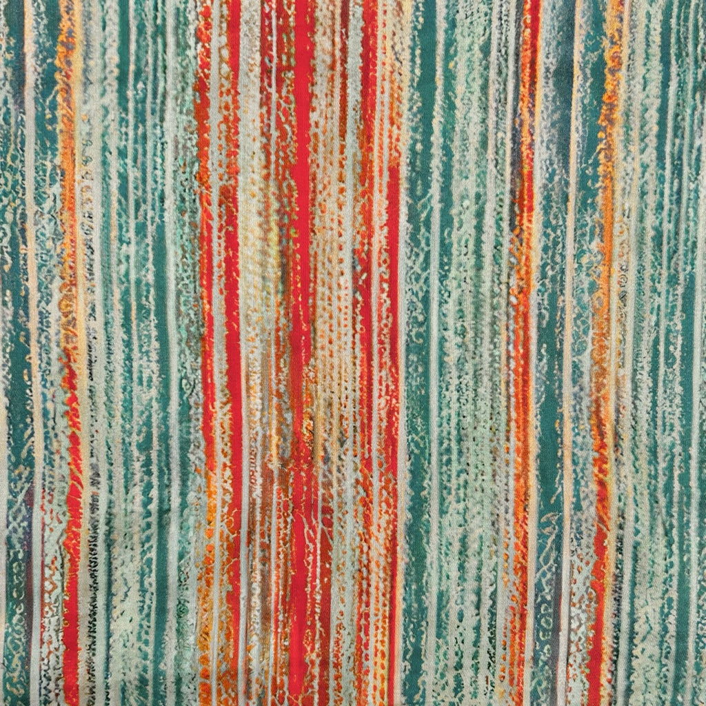 Painterly Stripes Cotton Sateen Fabric
