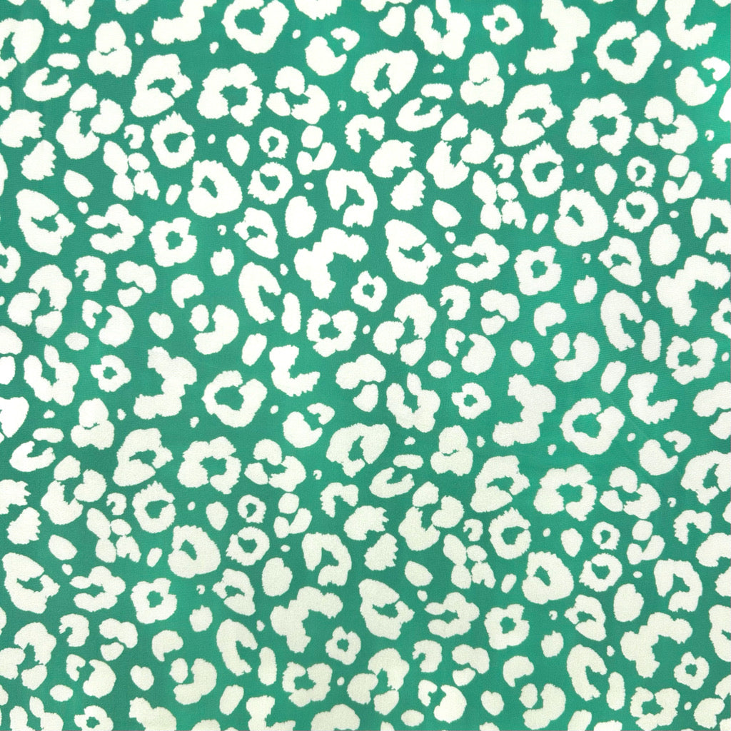 Green Leopard Swimwear Jersey Fabric