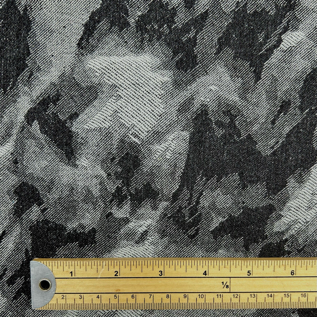Smokey Texture Jacquard Denim Fabric