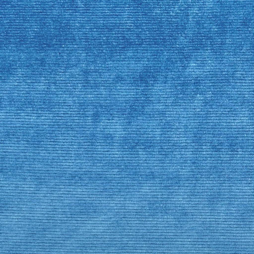 Thin Ribbed Blue Jersey Corduroy Fabric - Pound Fabrics