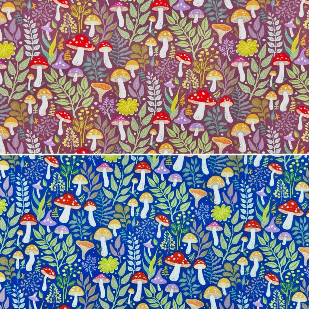 Mushroom Meadow Polycotton Fabric