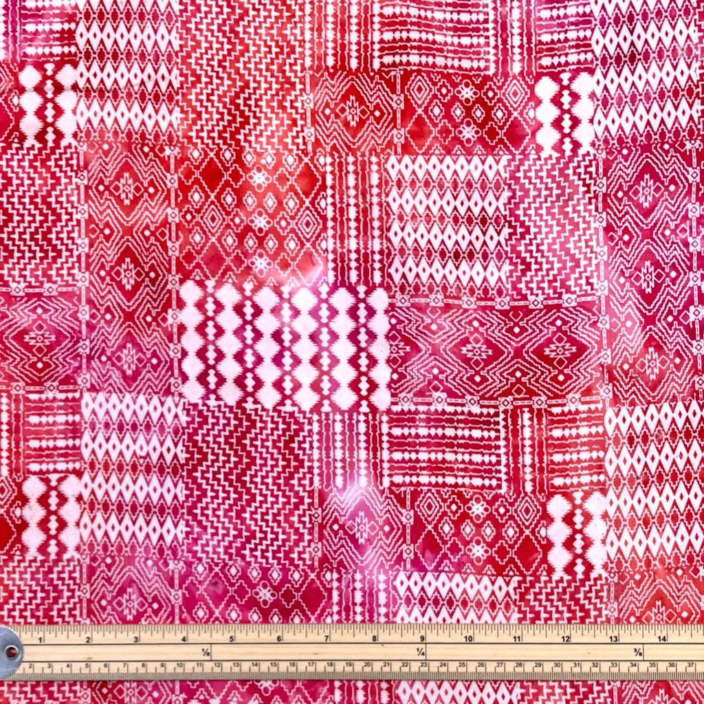 Abstract Geometric Cotton Batik Fabric