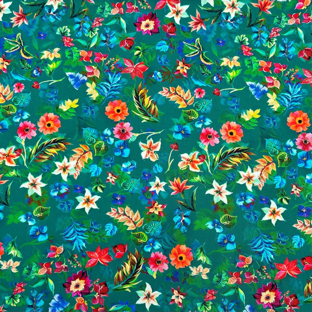 Vibrant Garden Viscose Twill Fabric - Pound Fabrics