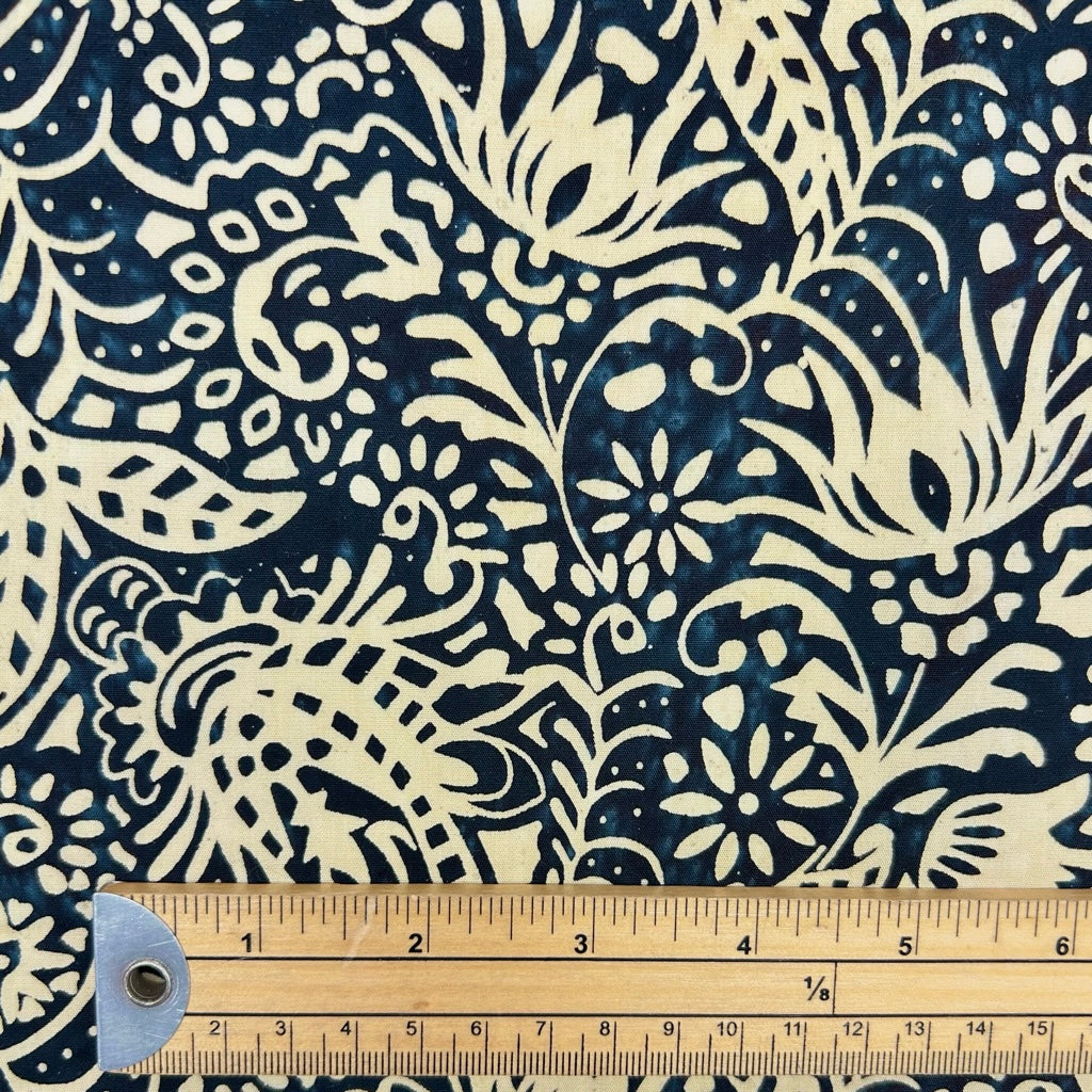 Floral Currents Cotton Batik Fabric