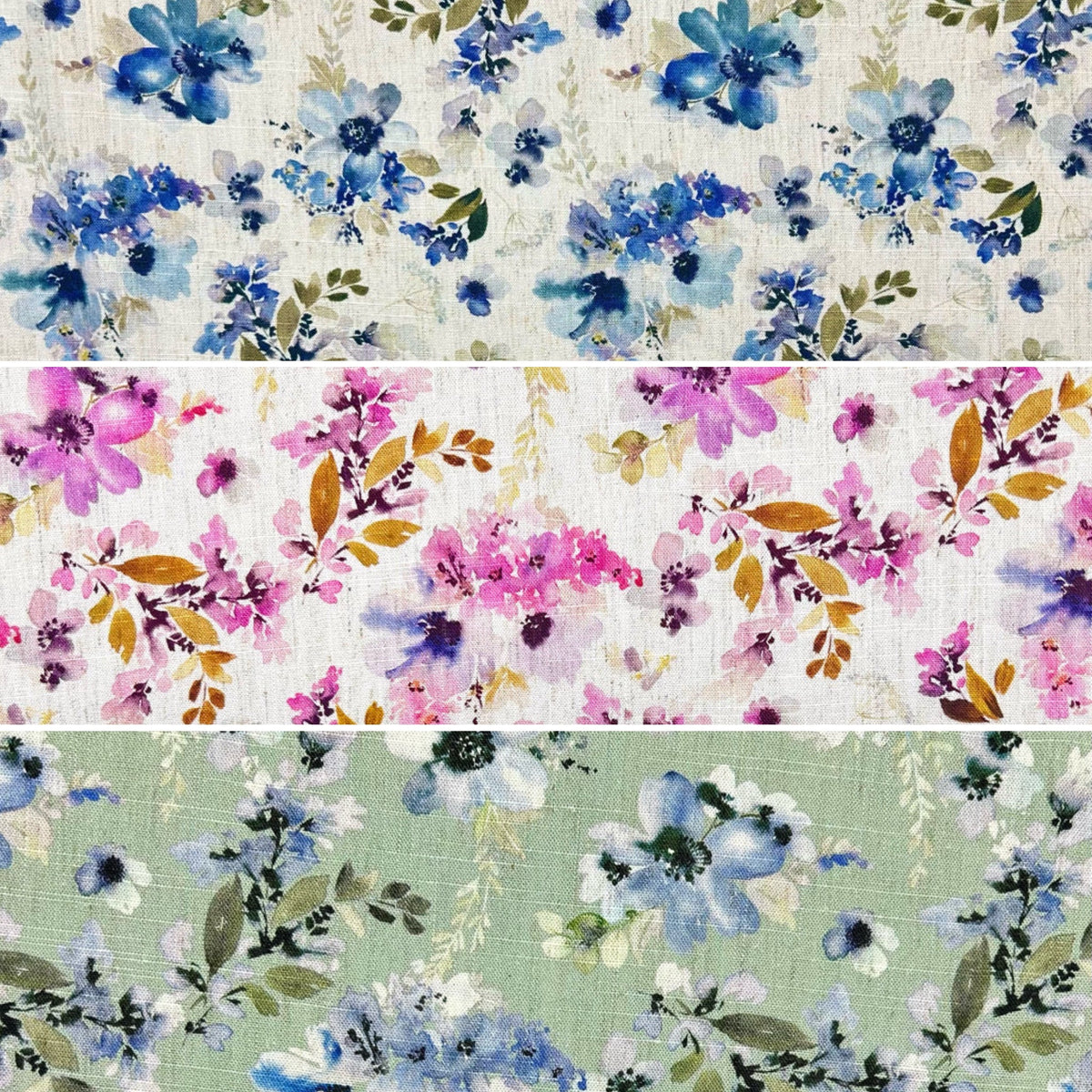 Floral Mist Linen Viscose Fabric