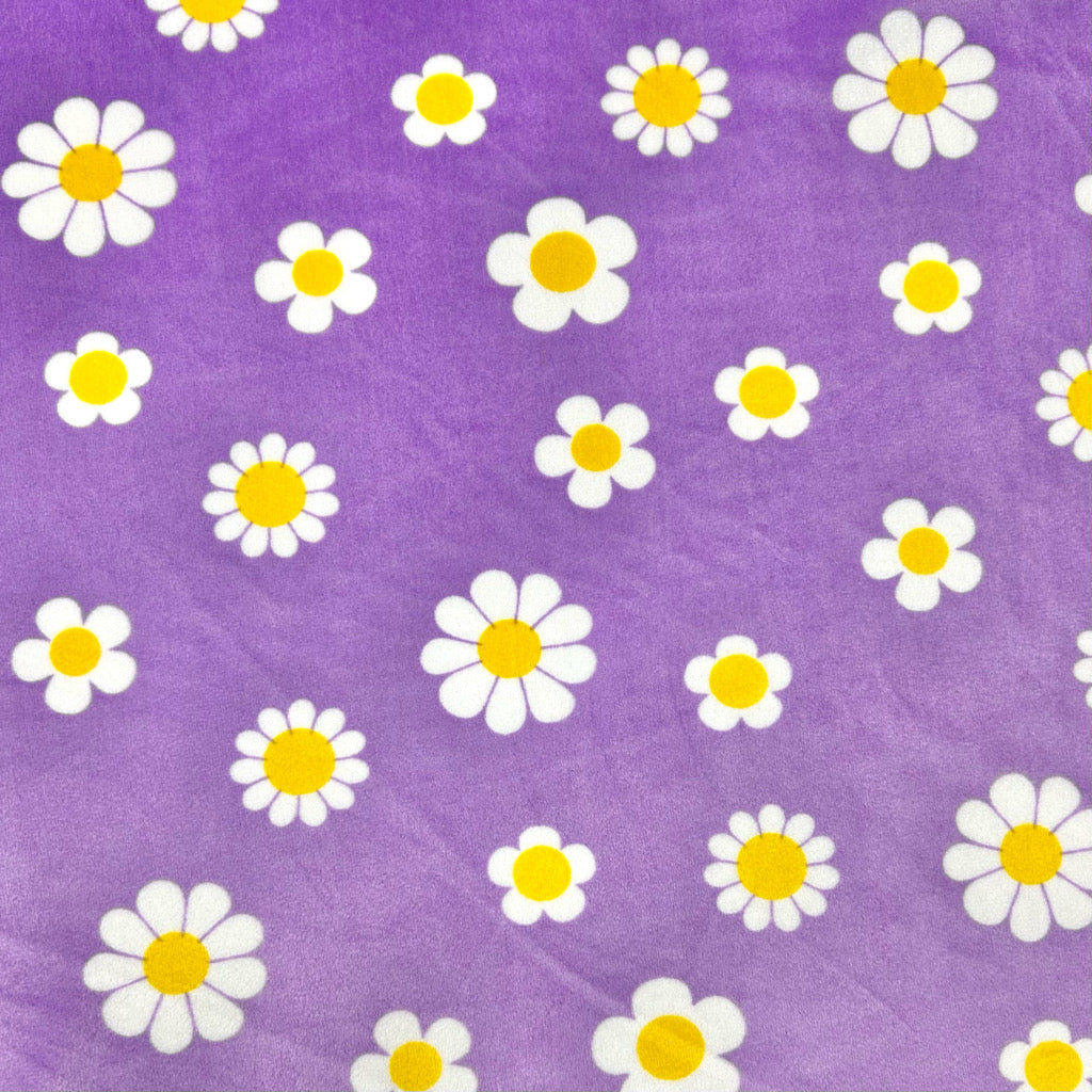 Little Daisies Fleece Jersey Fabric