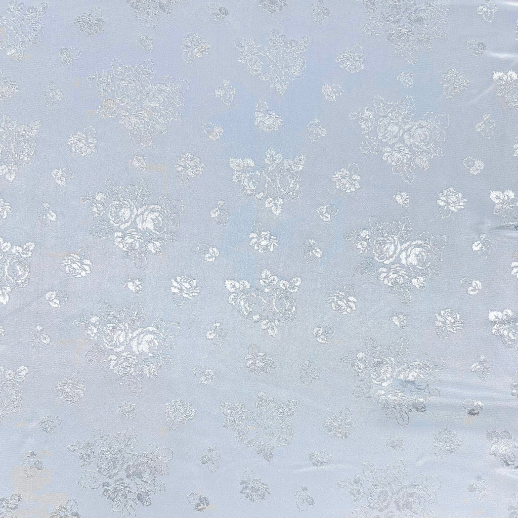 Blush Meadow Jacquard Satin Fabric