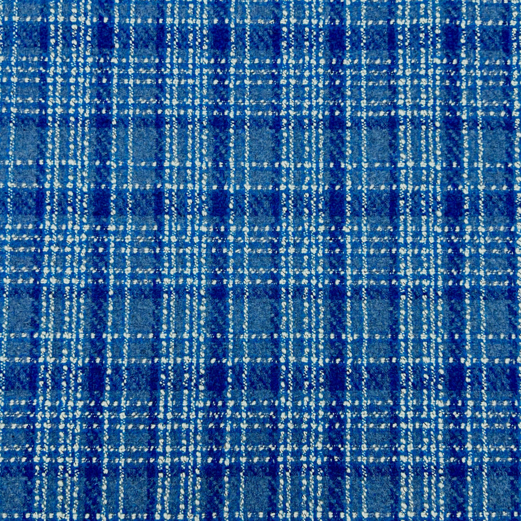Textured Grid Wool Blend Fabric