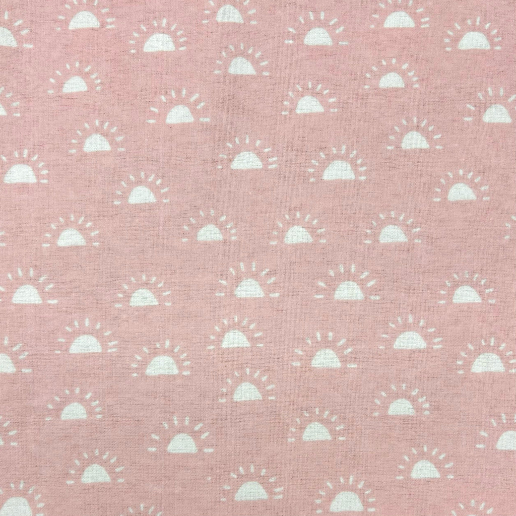 Doodle Sunset Brushed Cotton Blend Fabric