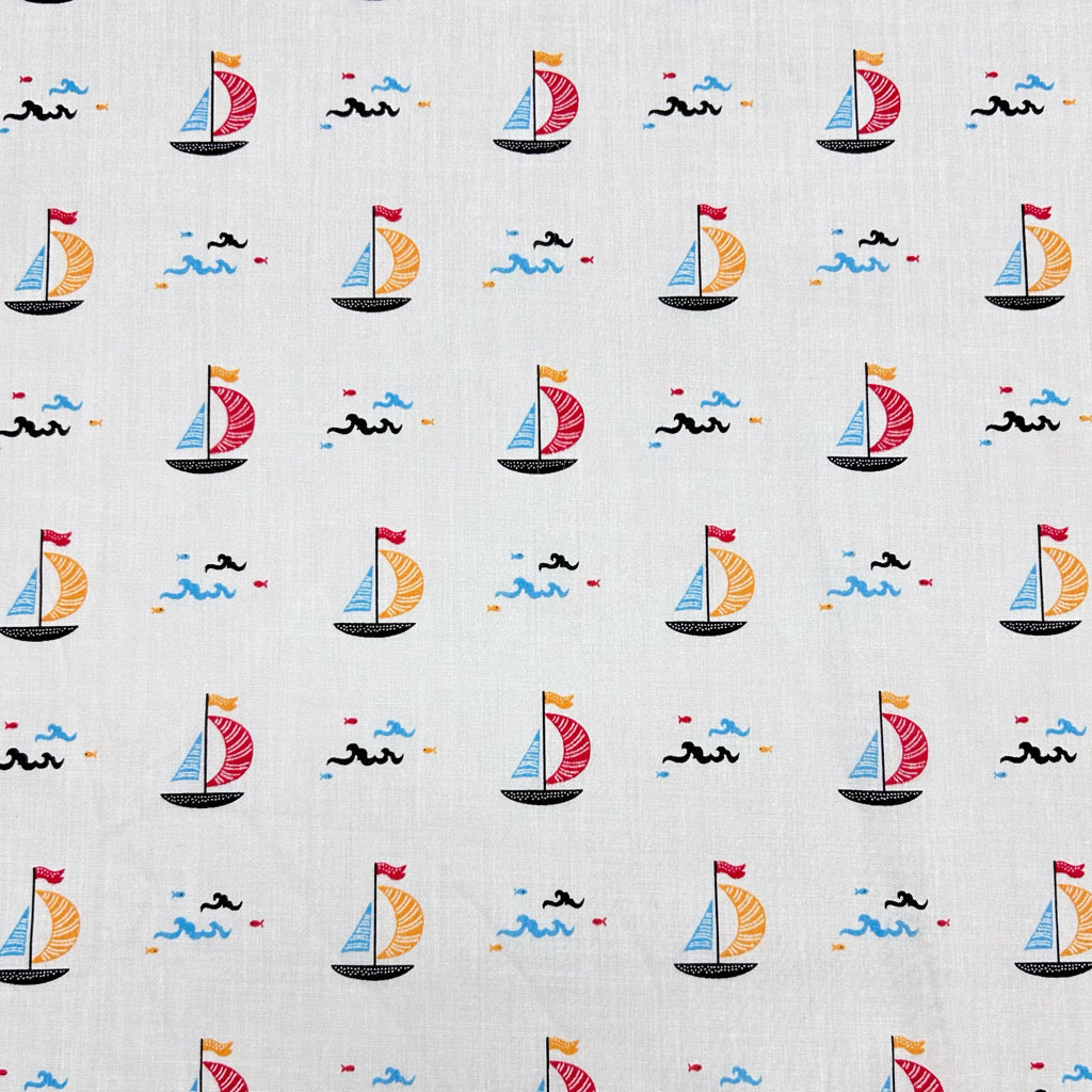 Little Boats Polycotton Fabric