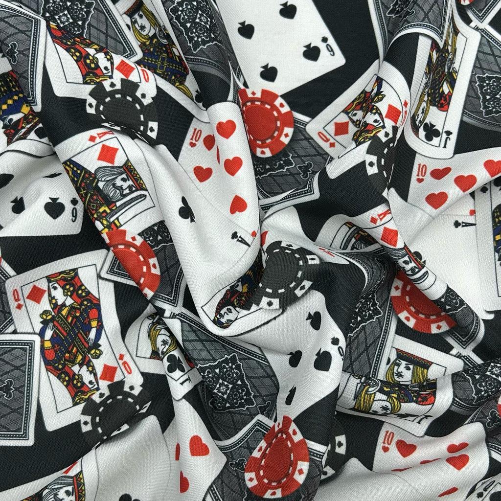 Playing Cards Textiles Playing Cards Suiting Fabric | Best UK Prices | Pound Fabrics