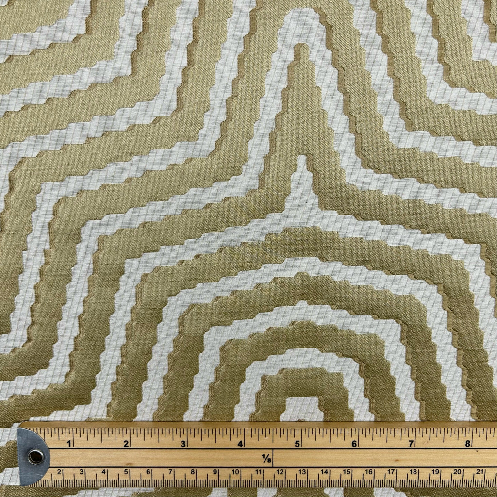 Wavy Zigzag Silk Blend Curtain Fabric
