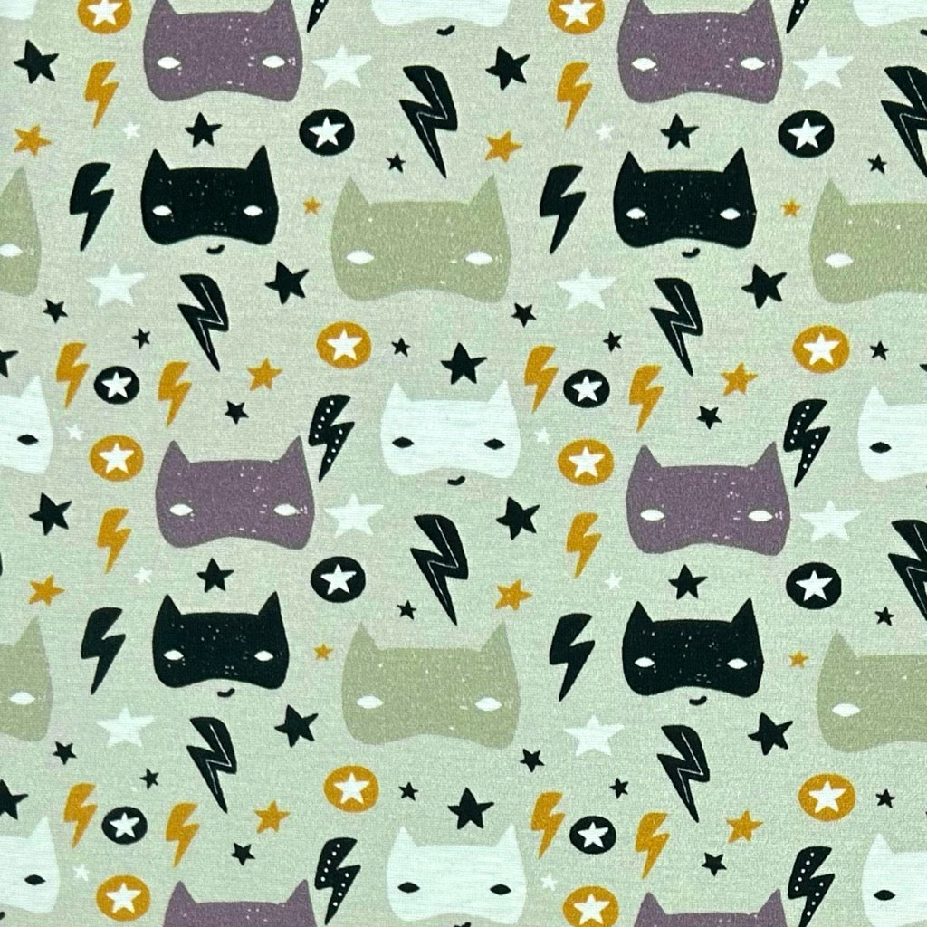 Superhero Masks 100% Cotton Jersey Fabric