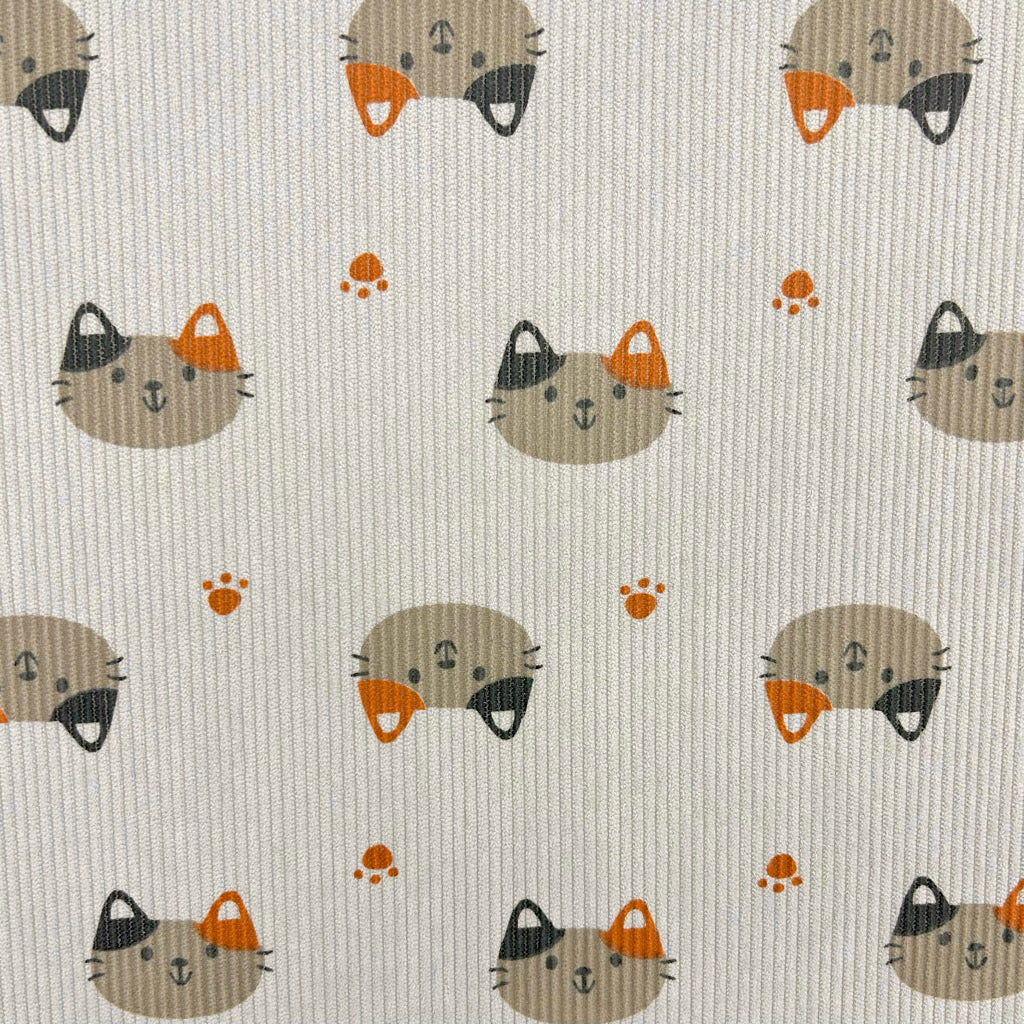 Cozy Cats Stretch Corduroy Fabric