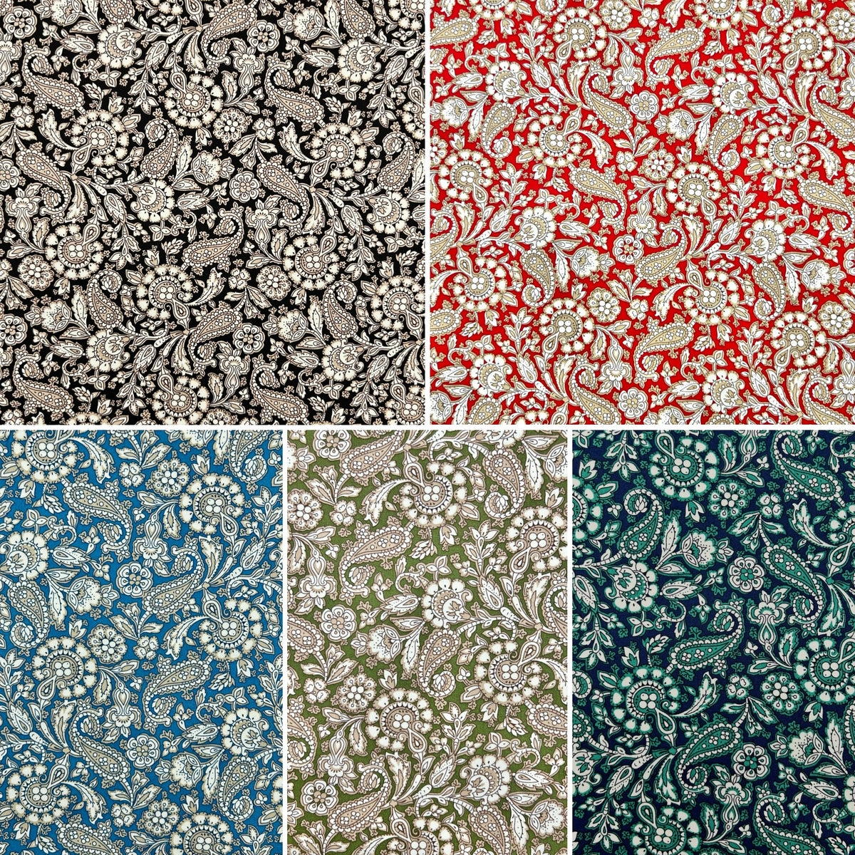 Paisley Botanicals Rose & Hubble Cotton Poplin Fabric