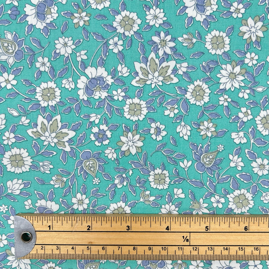Cottage Meadow Rose & Hubble Cotton Poplin Fabric