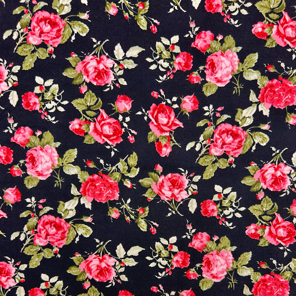Rosette Elegance Cotton Poplin Fabric