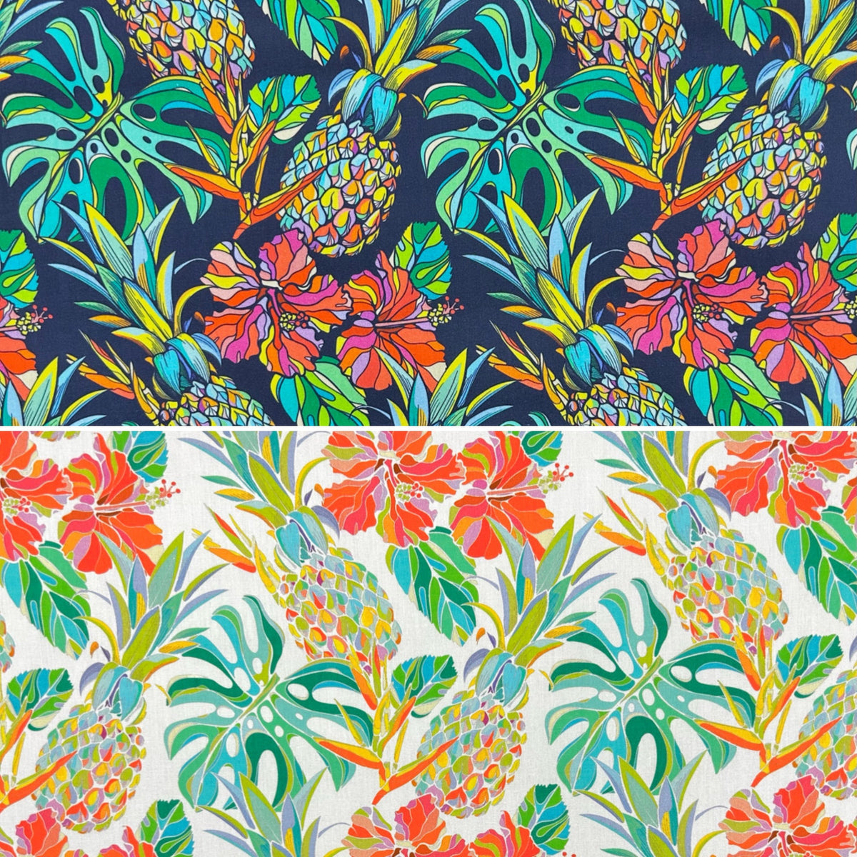 Beach Party Rose &amp; Hubble Cotton Poplin Fabric
