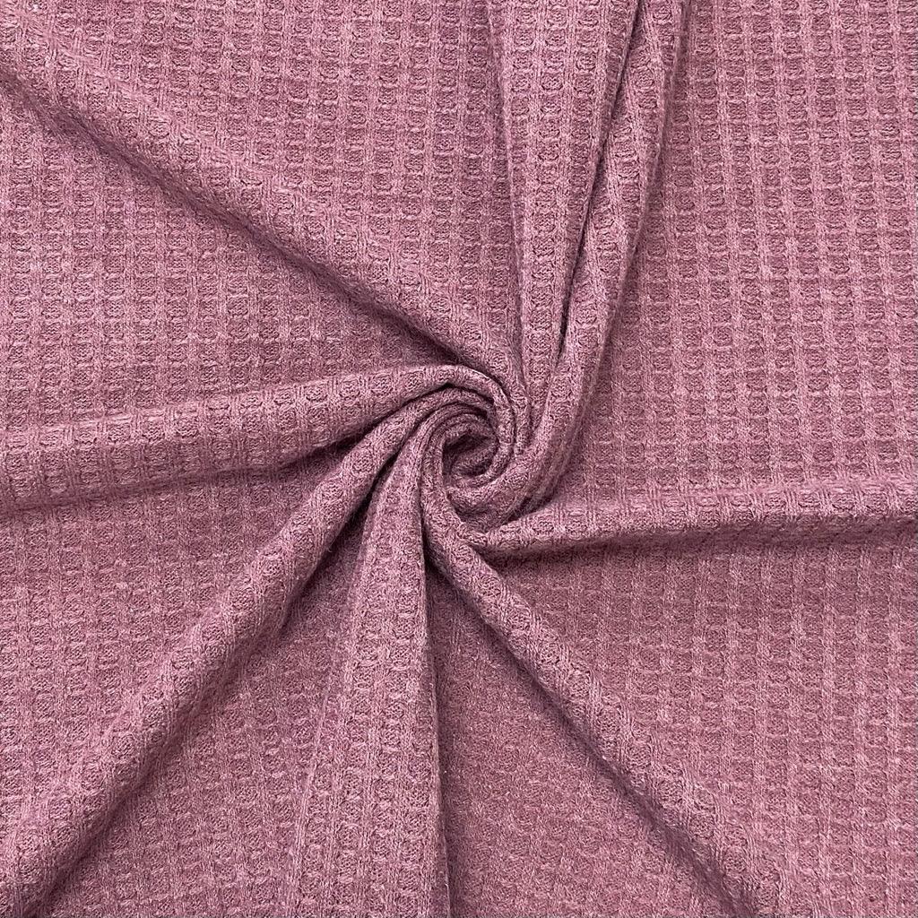 Dusky Rose Waffle Jersey Fabric - Pound Fabrics