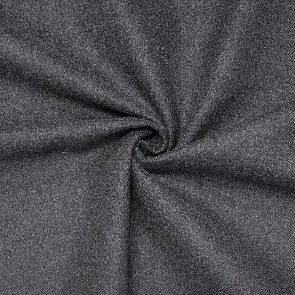 Plain Dark Grey Wool Fabric - Pound Fabrics
