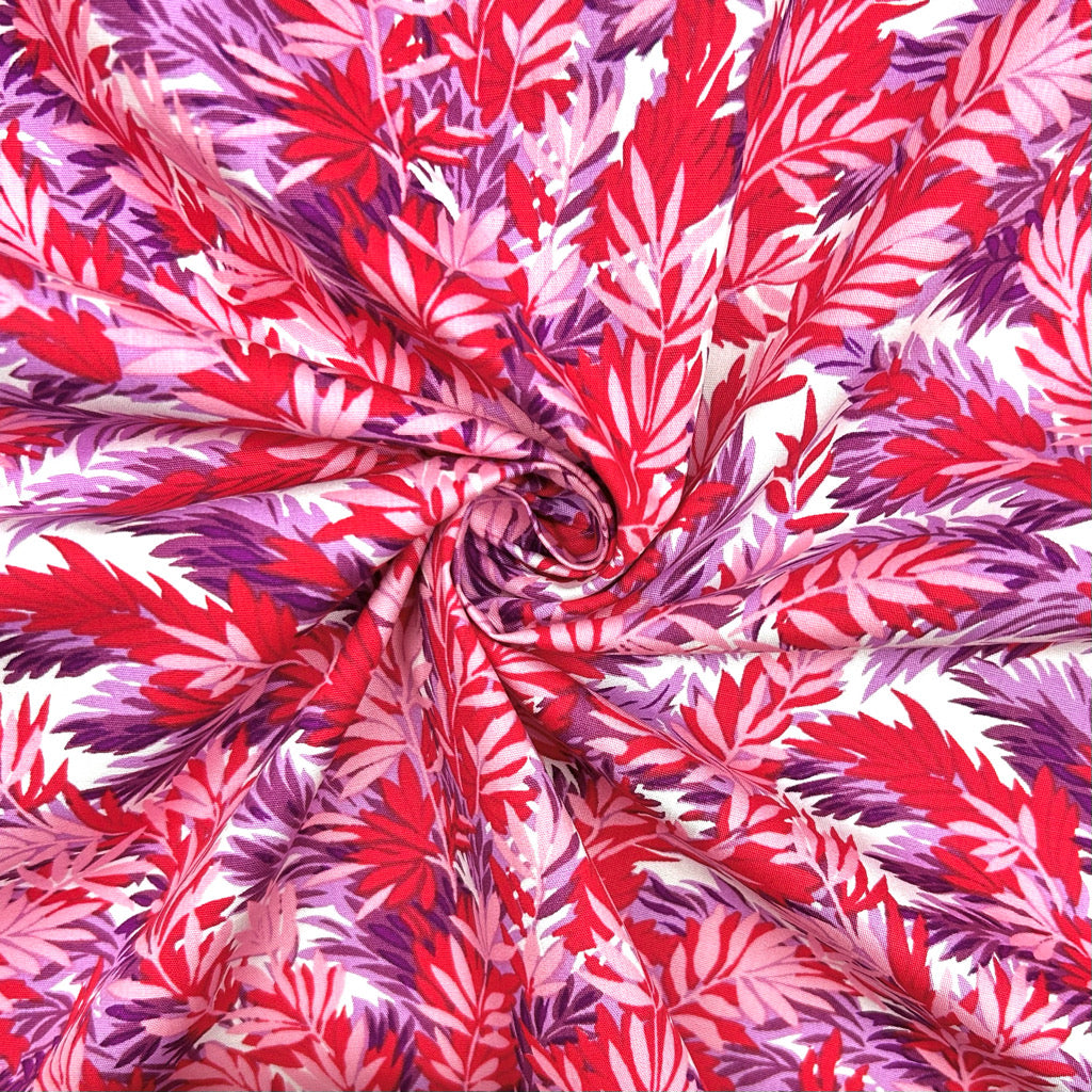 Shadowed Jungle Rose &amp; Hubble Cotton Poplin Fabric