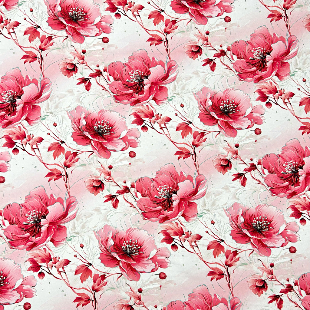 Garden Grace Viscose Challis Fabric
