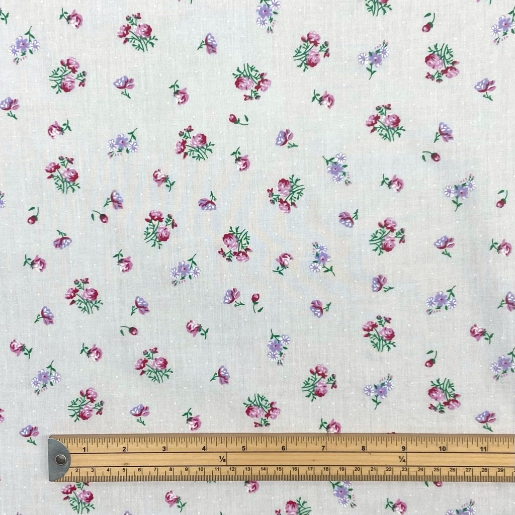 Rose Bouquets Polycotton Fabric