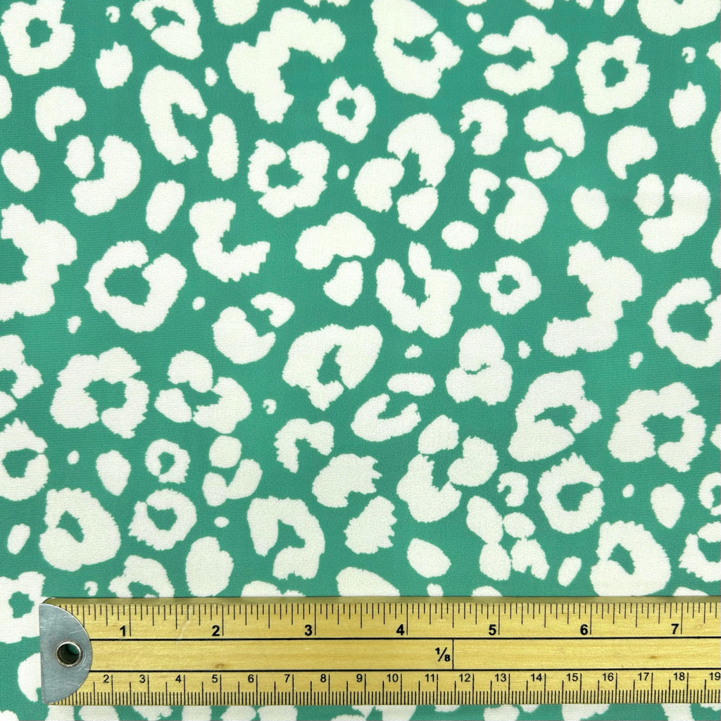 Green Leopard Swimwear Jersey Fabric