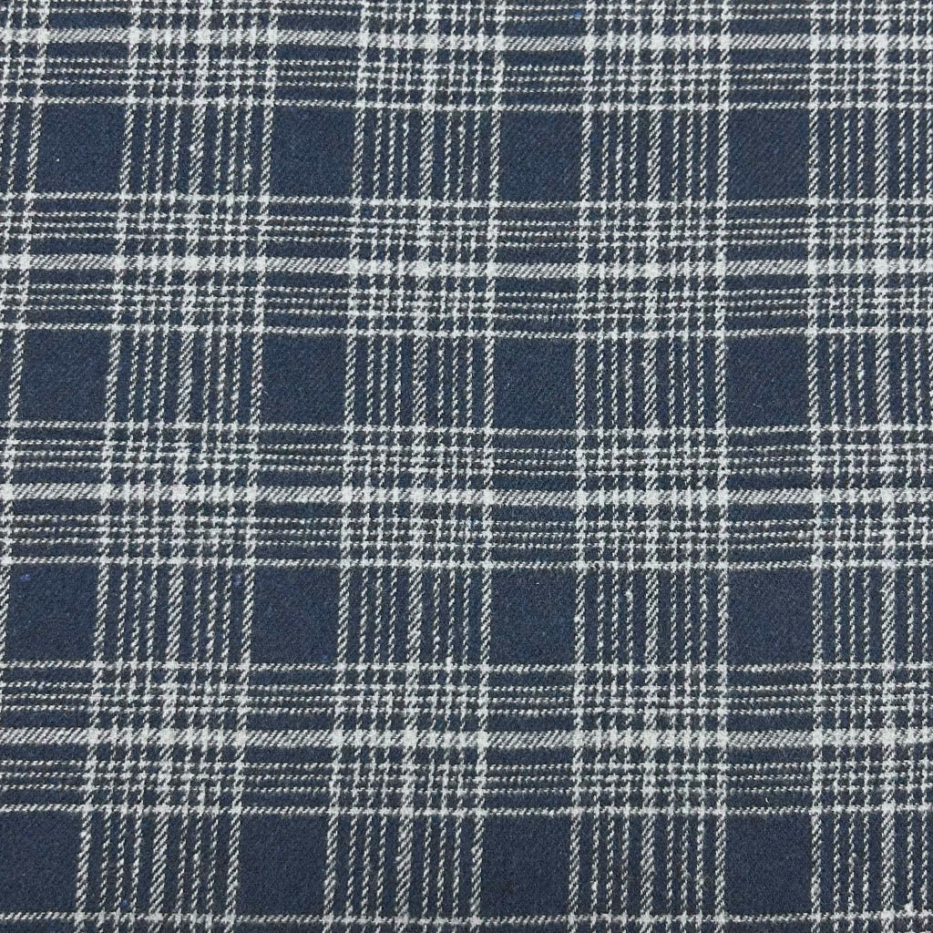 Busy Tartan Wool Blend Fabric - Pound Fabrics