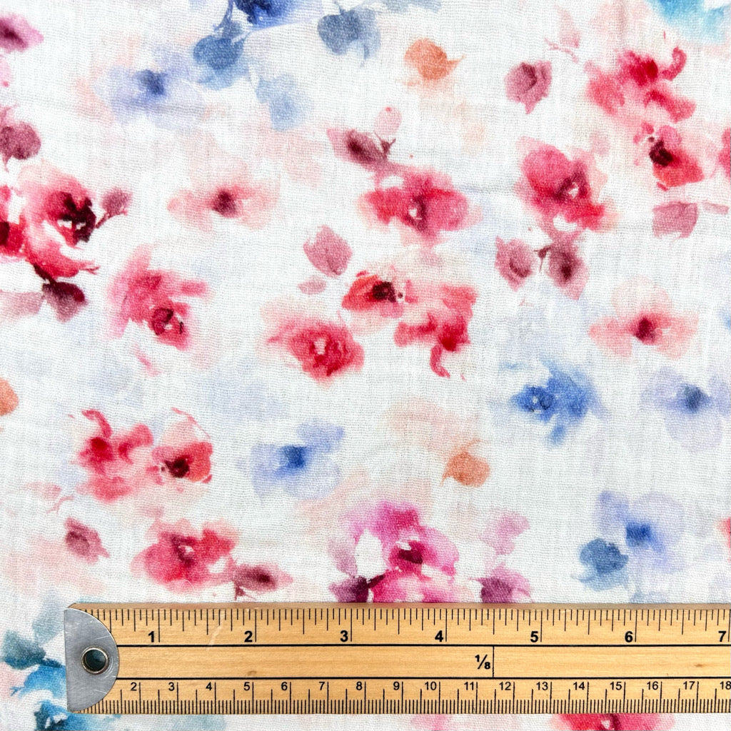 Blush Bloom Double Gauze Fabric