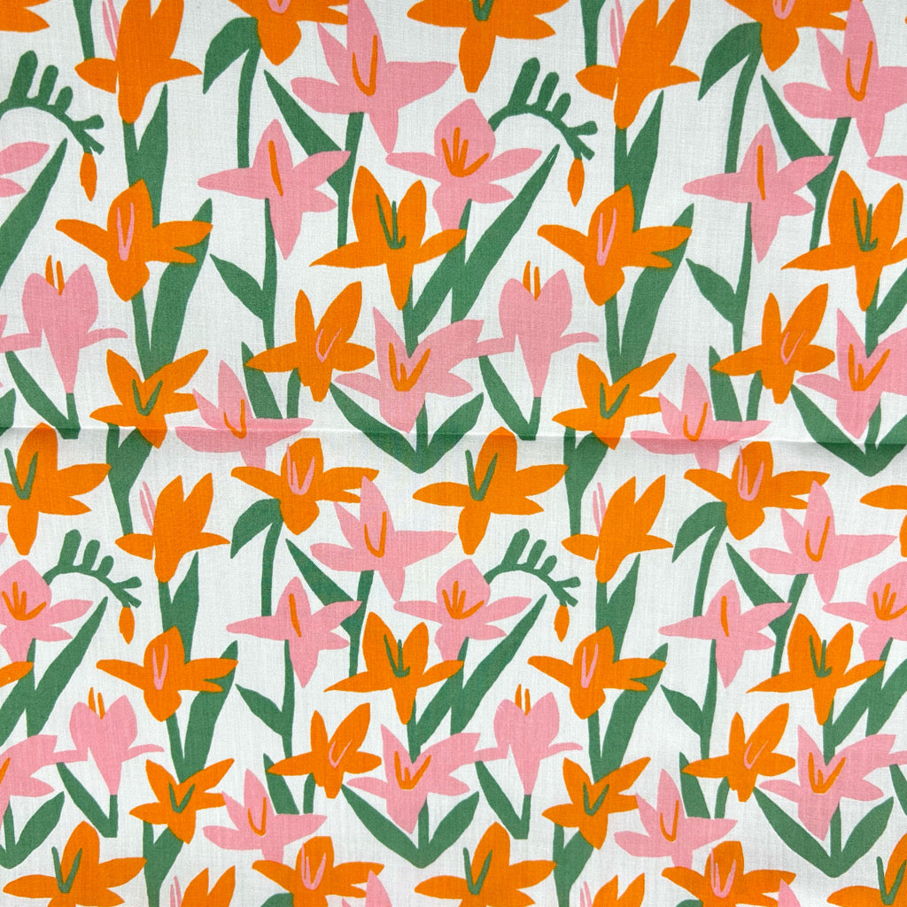 Joyful Bloom Polycotton Fabric - 3m Pre-cut
