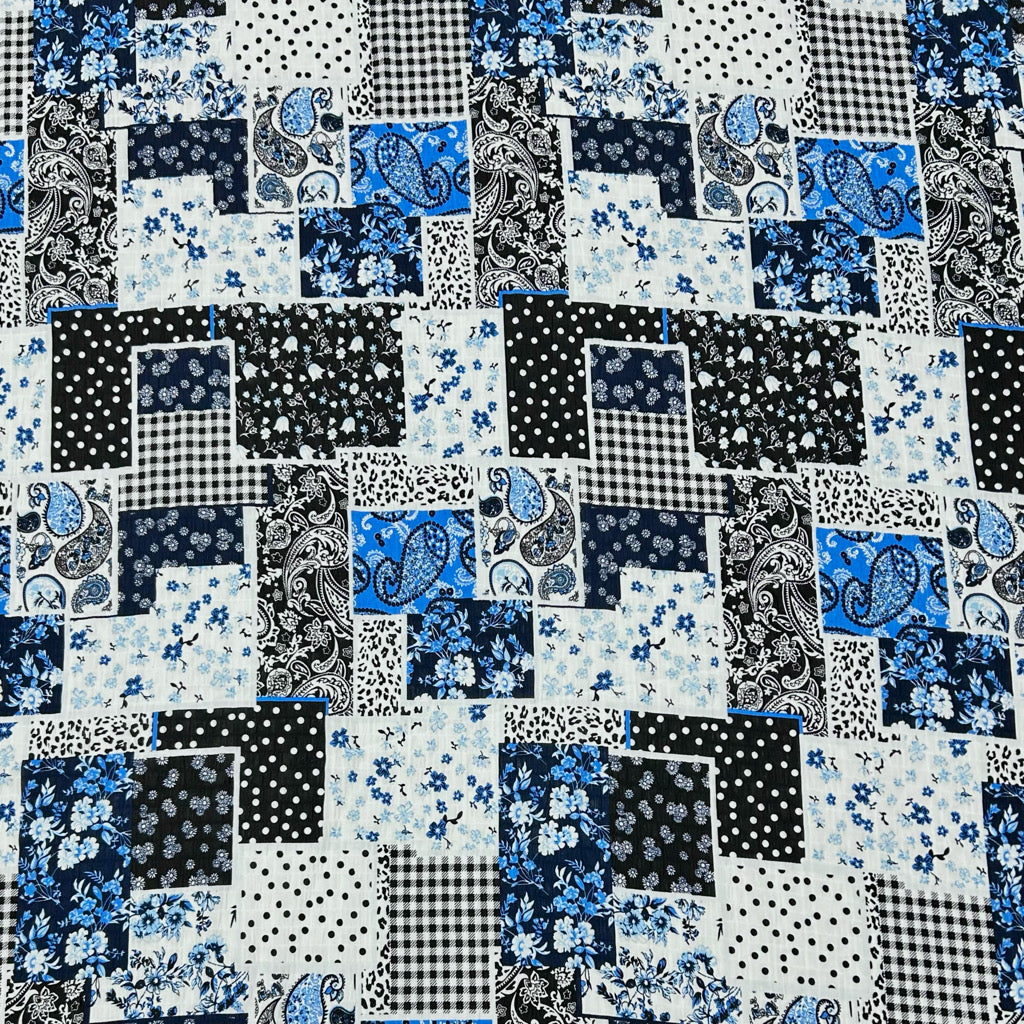 Paisley Patch Seersucker Fabric