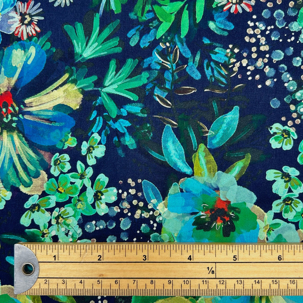 Lush Blooms Cotton Lawn Fabric