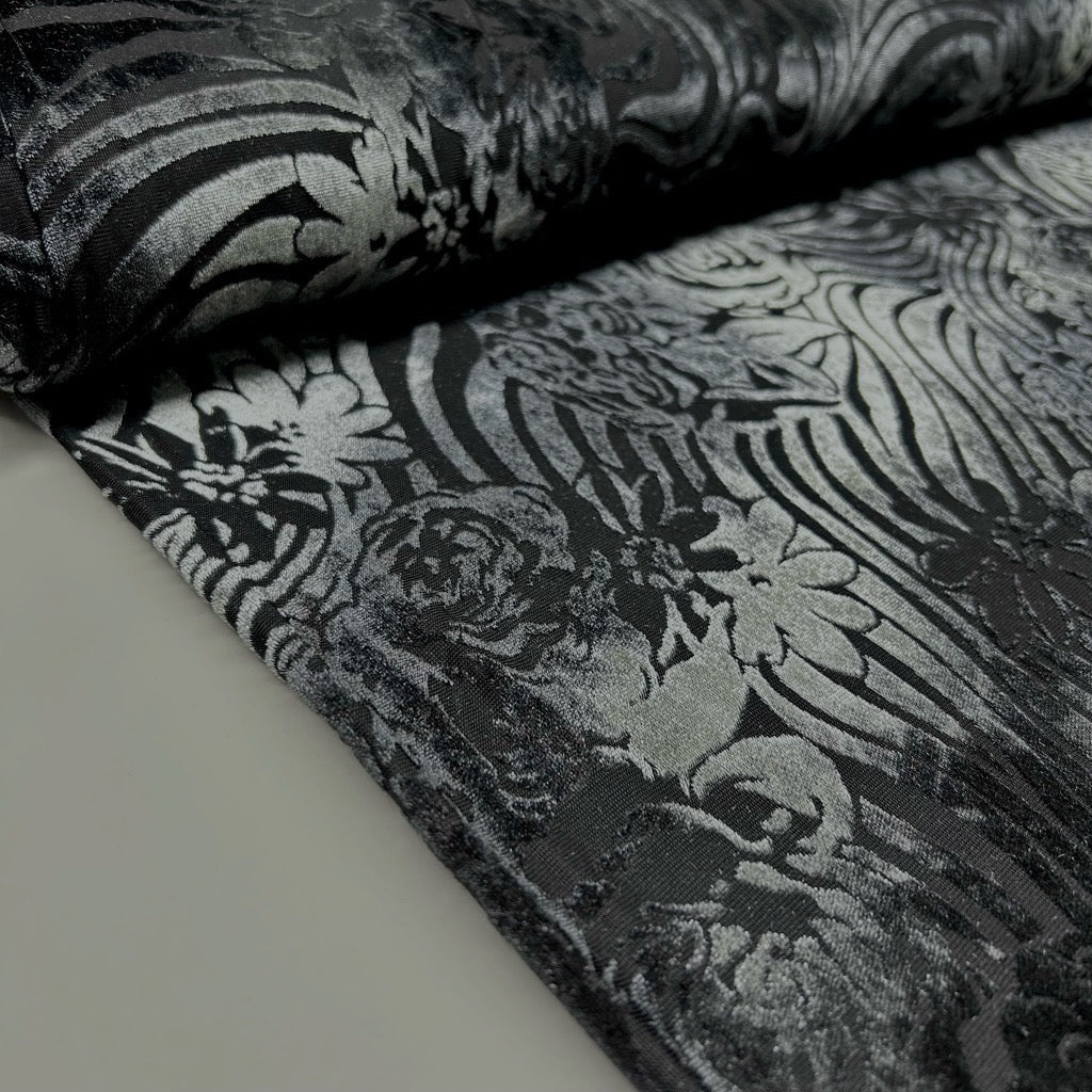 Shadow Play Burnout Velvet Fabric