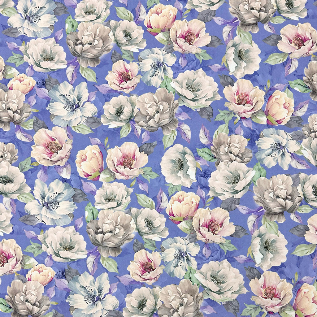 Vintage Peony Viscose Fabric