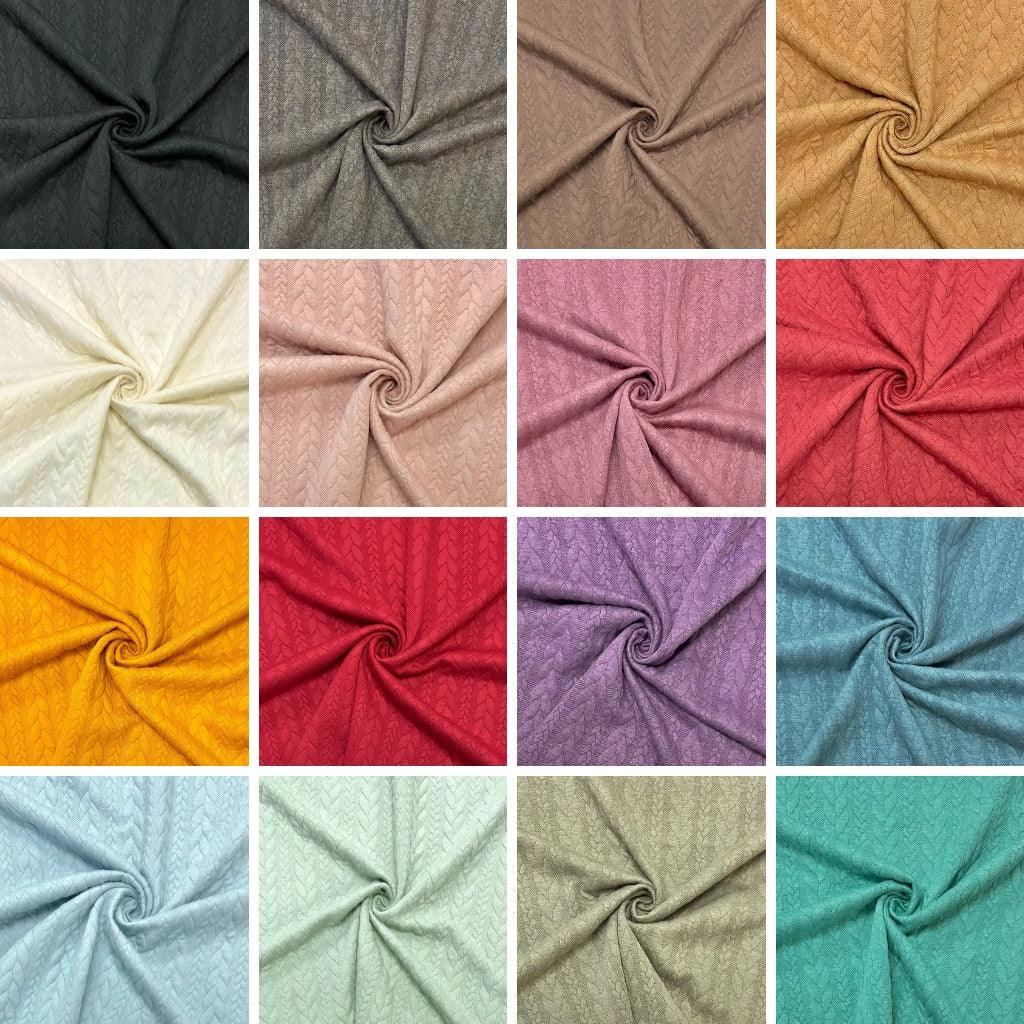 Cable Knit Jersey Fabric - Pound Fabrics