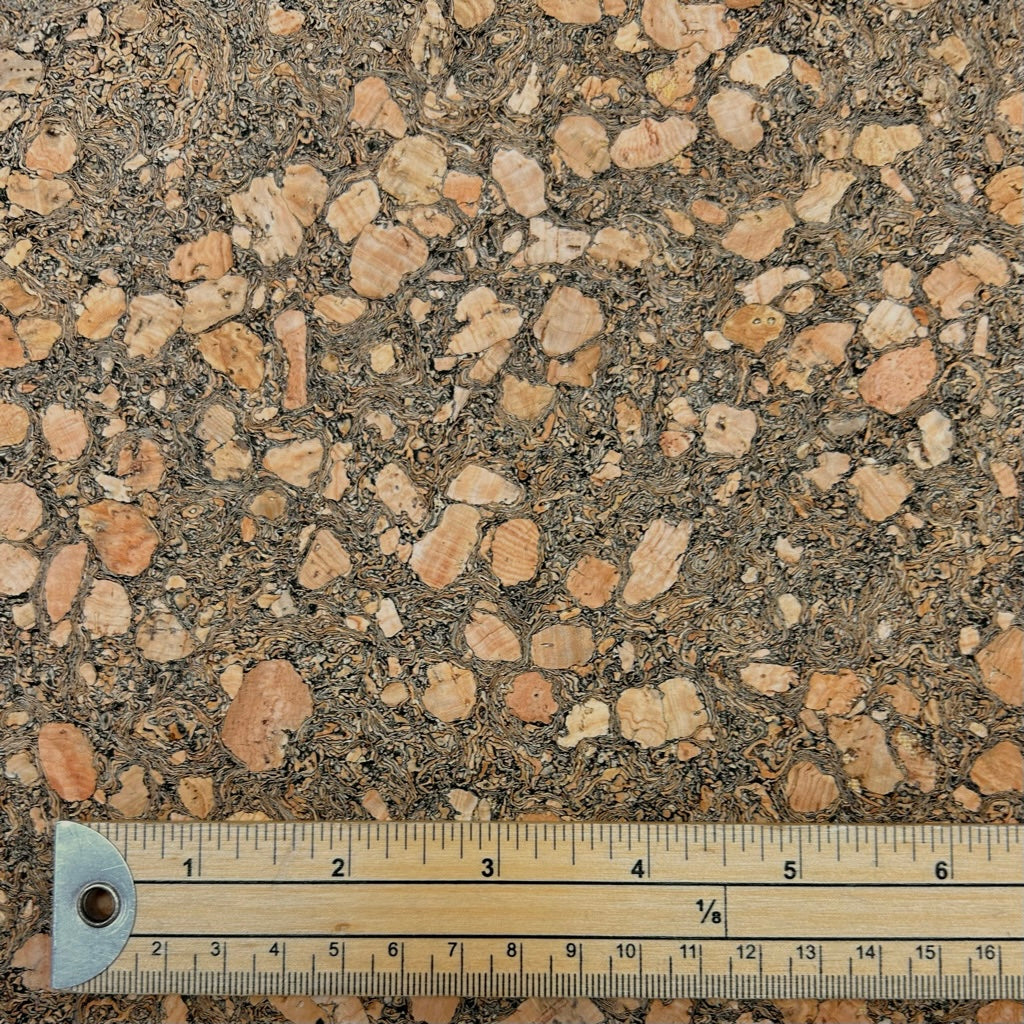 Charcoal Pebble Cork Fabric